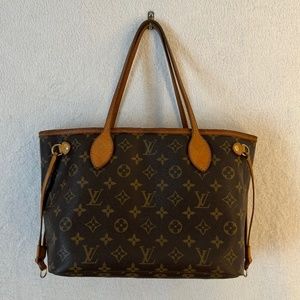 Authentic Louis Vuitton Neverfull Brown Canvas Monogram Tote Bag